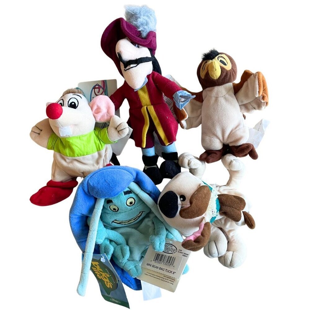 Bundle of Vintage Disney Store It's‎ A Small World Bean Bag Plush Toys